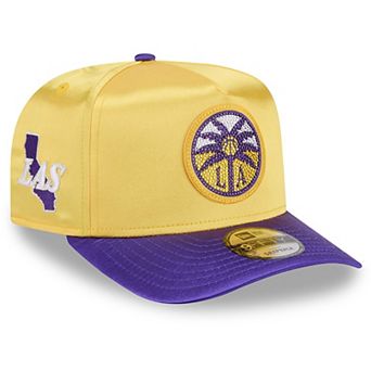 Unisex New Era Gold/Purple Los Angeles Sparks 2026 WNBA Draft Satin A-Frame 9FORTY Adjustable Hat