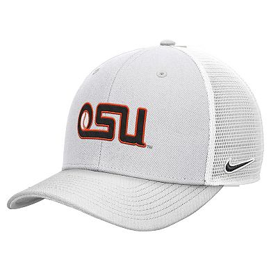 Unisex Nike White Oregon State Beavers Vintage Baseball Rise Trucker Adjustable Hat