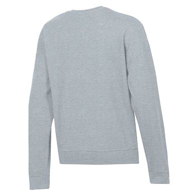 Women's Champion Heather Gray UCLA Bruins Academic Crest Powerblend Crewneck Sweatshirt