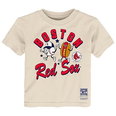 Toddler Mitchell & Ness Natural Boston Red Sox Snack T-Shirt