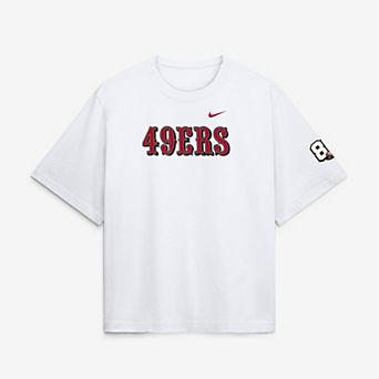Women's Nike White San Francisco 49ers 80th Anniversary Boxy T-Shirt