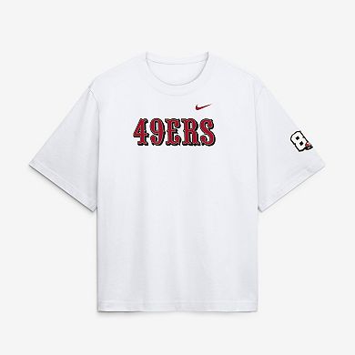 Women's Nike White San Francisco 49ers 80th Anniversary Boxy T-Shirt