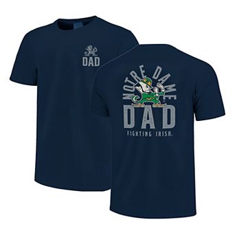Men's Navy Notre Dame Fighting Irish Father's Day Mascot Overlay T-Shirt