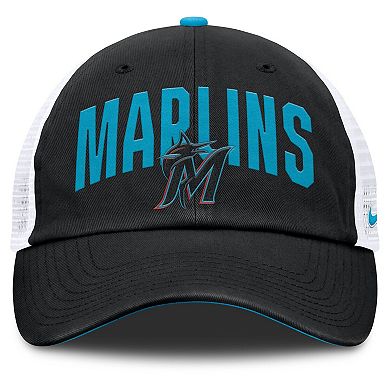 Men's Nike Black Miami Marlins Primetime Club Adjustable Trucker Hat
