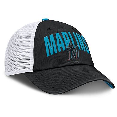 Men's Nike Black Miami Marlins Primetime Club Adjustable Trucker Hat
