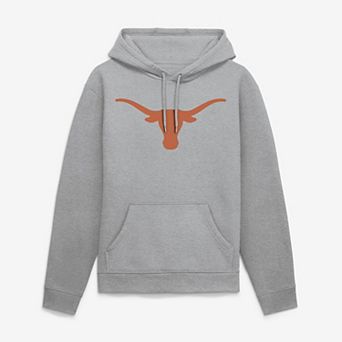 Men's Logo Athletic Heather Gray Texas Longhorns Sunset Hoodie