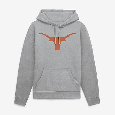 Men's Logo Athletic Heather Gray Texas Longhorns Sunset Hoodie