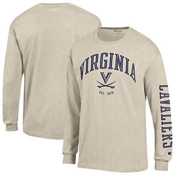Men's Champion Oatmeal Virginia Cavaliers Neutral Arch Long-Sleeve T-Shirt