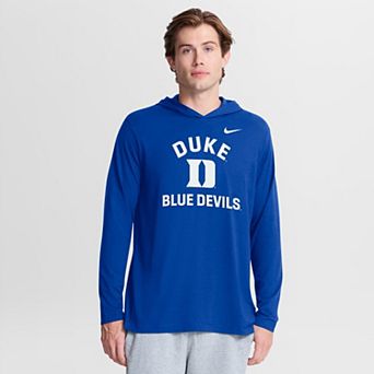 Men's Nike Royal Duke Blue Devils Primetime Arch Tri-Blend Dri-FIT Long Sleeve Hooded T-Shirt