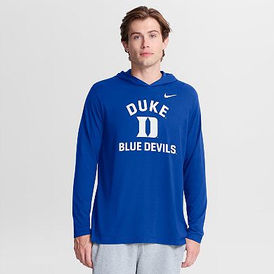 Men's Nike Royal Duke Blue Devils Primetime Arch Tri-Blend Dri-FIT Long Sleeve Hooded T-Shirt