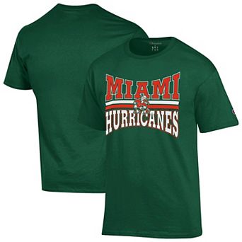 Men's Champion Green Miami Hurricanes Team Zoom T-Shirt