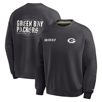 Men's Fanatics Charcoal Green Bay Packers Oversized Type Play Multi Sweatshirt