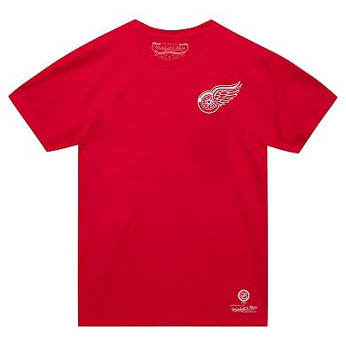 Men's Mitchell & Ness Red Detroit Red Wings Core Penalty Box 3.0 T-Shirt