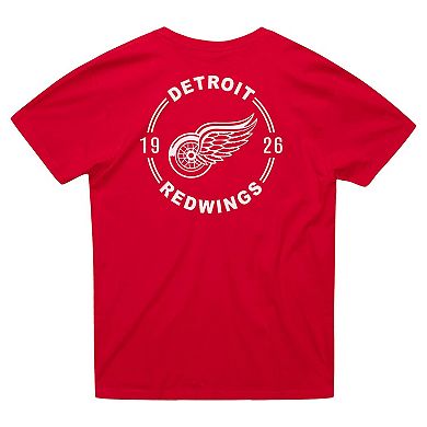 Men's Mitchell & Ness Red Detroit Red Wings Core Penalty Box 3.0 T-Shirt