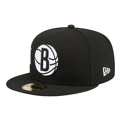 Men's New Era Black Brooklyn Nets Team Collage 59FIFTY Fitted Hat