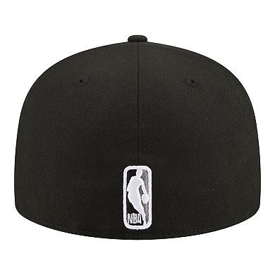 Men's New Era Black Brooklyn Nets Team Collage 59FIFTY Fitted Hat