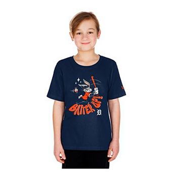 Youth New Era Navy Detroit Tigers Looney Tunes T-Shirt