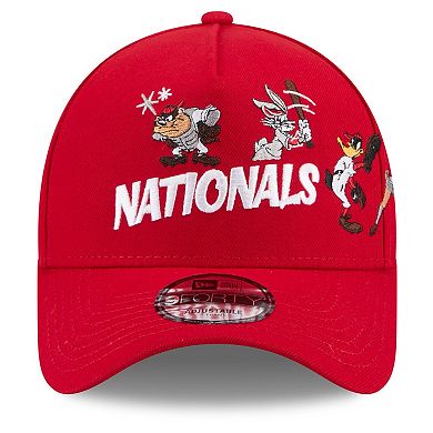 Youth New Era Red Washington Nationals Looney Tunes A-Frame 9FORTY Adjustable Hat