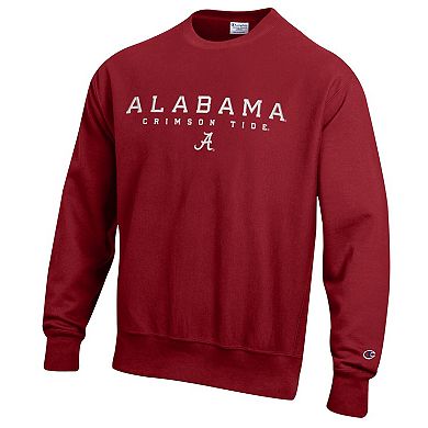 Men's Champion Crimson Alabama Crimson Tide Relentless Reverse Weave Sweatshirt