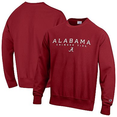 Men's Champion Crimson Alabama Crimson Tide Relentless Reverse Weave Sweatshirt