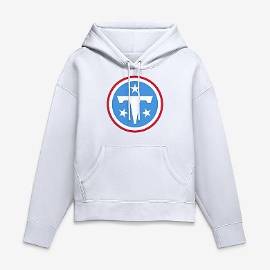 Women's Fanatics White Tennessee Titans Legacy Logo Essential Hoodie