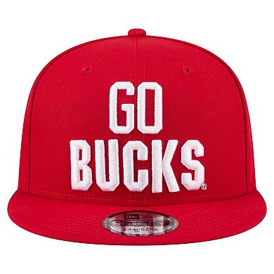 Men's New Era Scarlet Ohio State Buckeyes Go Team 9FIFTY Snapback Hat