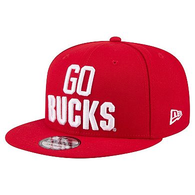 Men's New Era Scarlet Ohio State Buckeyes Go Team 9FIFTY Snapback Hat