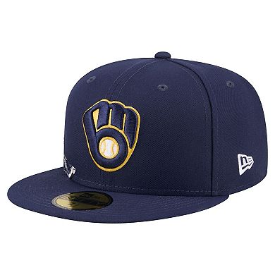 Men's New Era Navy Milwaukee Brewers Run Mascot 59FIFTY Fitted Hat