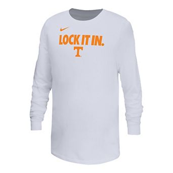 Youth Nike White Tennessee Volunteers On-Court Bench Legend Dri-FIT Long Sleeve T-Shirt