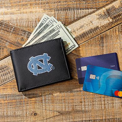 North Carolina Tar Heels Synthetic Leather Embroidered Bifold Wallet