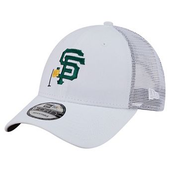 Men's New Era White San Francisco Giants Flag 9FORTY Trucker Adjustable Hat