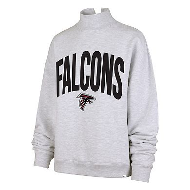 Women's '47 Gray Atlanta Falcons Subtle Muse Mock Neck Sweatshirt