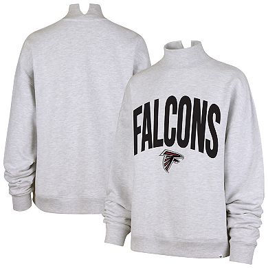 Women's '47 Gray Atlanta Falcons Subtle Muse Mock Neck Sweatshirt