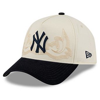 Men's New Era Stone New York Yankees Western Stitch 9FORTY A-Frame Adjustable Hat
