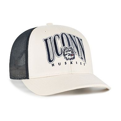 Men's '47 Natural UConn Huskies Drawbridge Trucker Adjustable Hat