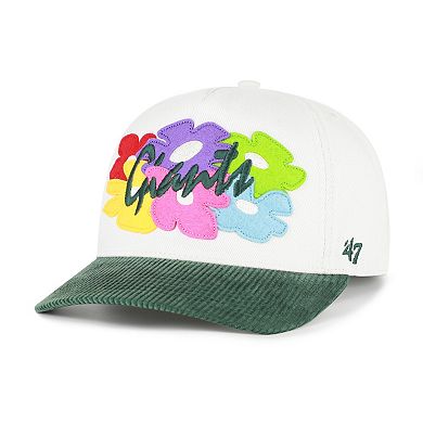 Men's '47 White/Green San Francisco Giants Flora Gallery Hitch Adjustable Hat