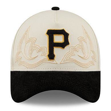 Men's New Era Stone Pittsburgh Pirates Western Stitch 9FORTY A-Frame Adjustable Hat