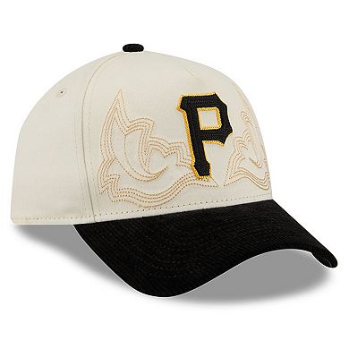 Men's New Era Stone Pittsburgh Pirates Western Stitch 9FORTY A-Frame Adjustable Hat