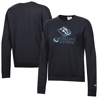 Women's Champion Black Utah Mammoth Wordmark Lockup Powerblend Sweatshirt