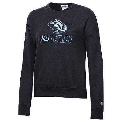 Women's Champion Black Utah Mammoth Wordmark Lockup Powerblend Sweatshirt