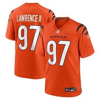 Men's Nike Dexter Lawrence II Orange Cincinnati Bengals Game Jersey