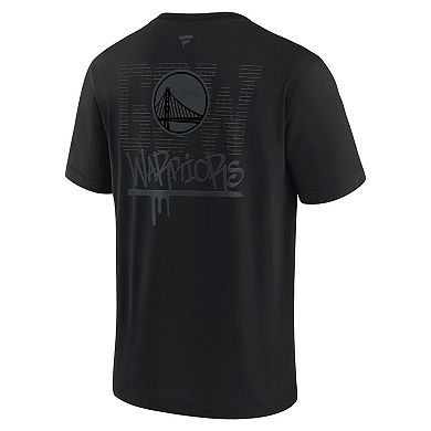 Men's Fanatics Golden State Warriors Blackout Heavyweight T-Shirt