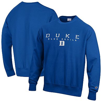 Men's Champion Royal Duke Blue Devils Relentless Reverse Weave Sweatshirt