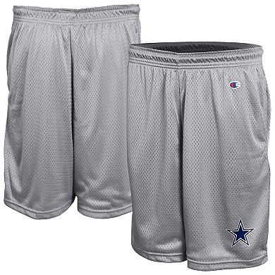 Men's Champion Silver Dallas Cowboys Classic Mesh Shorts