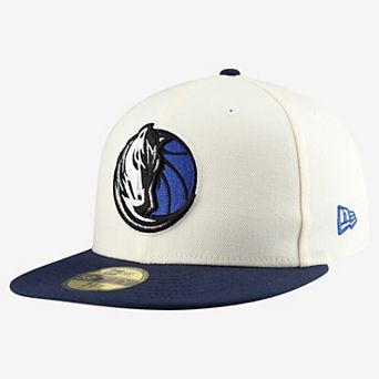 Men's New Era White/Navy Dallas Mavericks Chrome 59FIFTY Fitted Hat