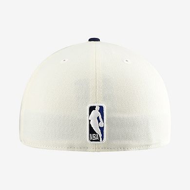 Men's New Era White/Navy Dallas Mavericks Chrome 59FIFTY Fitted Hat