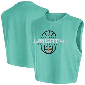 Women's Nike Mint New York Liberty 2026 Authentic On-Court Sleeveless Cropped T-Shirt