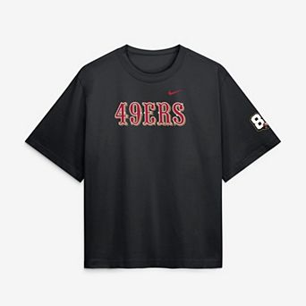 Women's Nike Black San Francisco 49ers 80th Anniversary Boxy T-Shirt