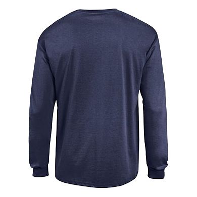 Men's Champion Navy Denver Broncos Arch Over Logo Long Sleeve T-Shirt
