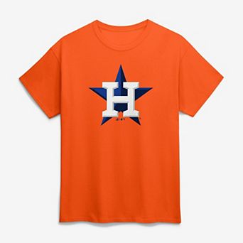 Men's Logo Athletic Orange Houston Astros Official Logo T-Shirt